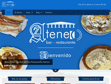 Tablet Screenshot of barrestauranteateneo.com
